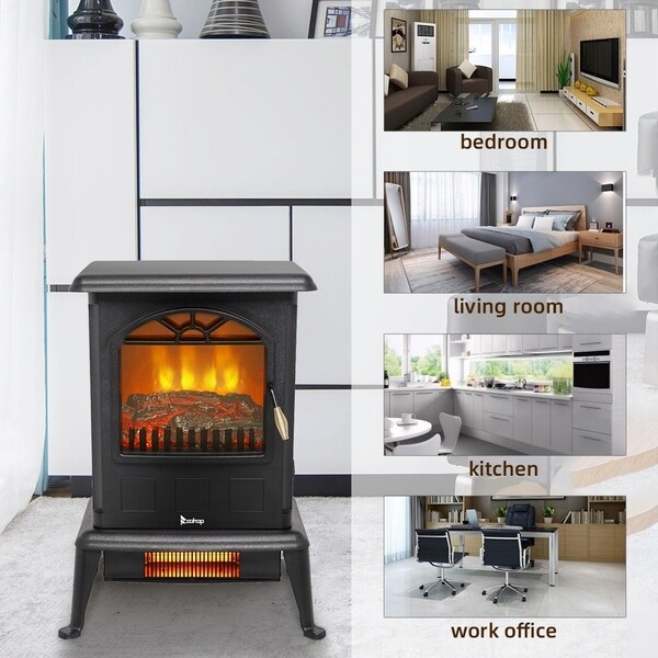 Portable Infrared Fireplace Heater - Electric Fireplace Stove