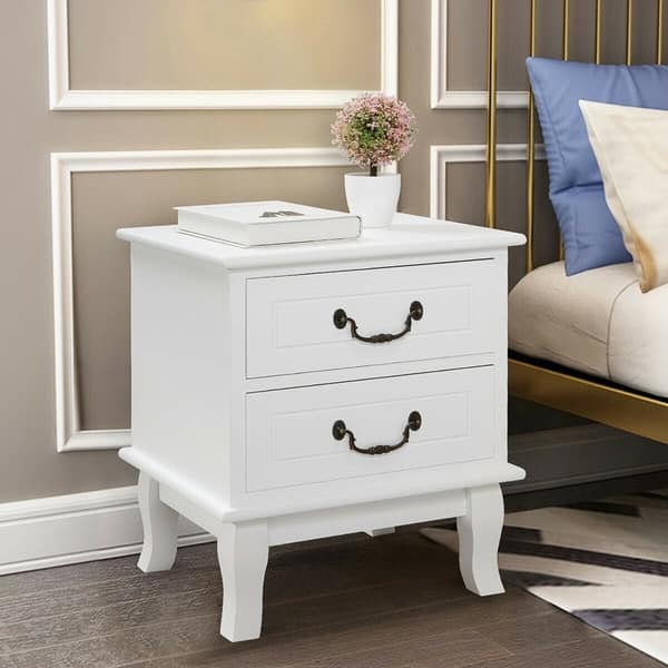 Shop Nightstand Wooden Bedside End Table Bedroom Furniture