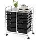 preview thumbnail 8 of 11, 12-Drawers Rolling Storage Cart with Organizer Top