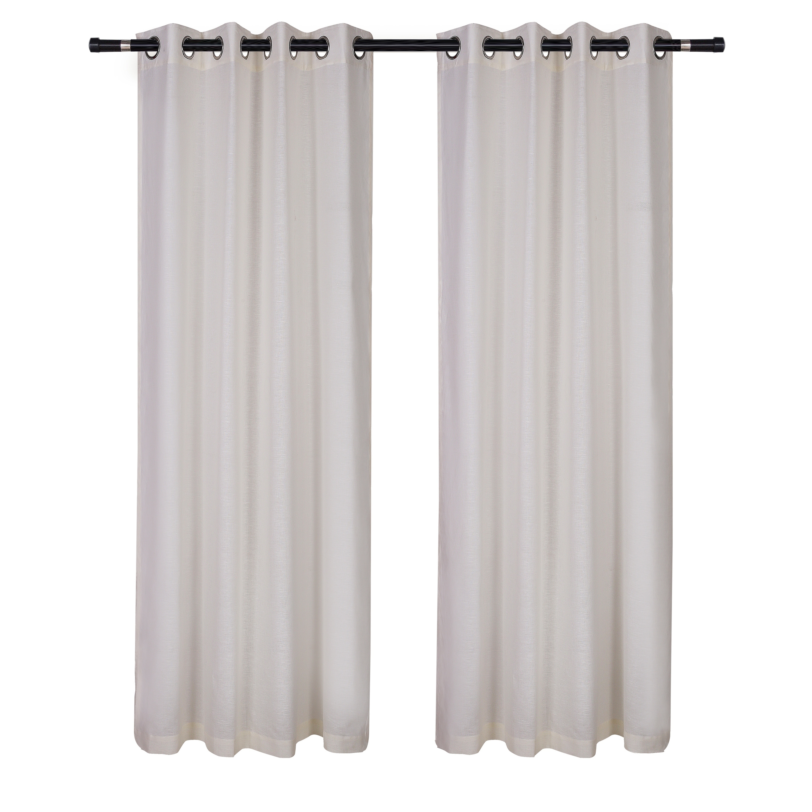 Glamburg Linen Cotton Window Curtains 2 Panels Grommet Top For Living Room Bedroom Overstock 30364344