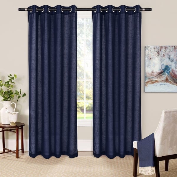 Glamburg Linen Cotton Window Curtains 2 Panels Grommet Top For Living Room Bedroom 30364344 Glamburg Linen Cotton Window Curtains