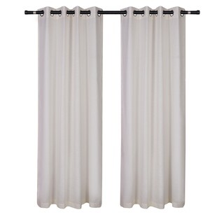 Glamburg Linen Cotton Window Curtains 2 Panels Grommet Top for Living ...