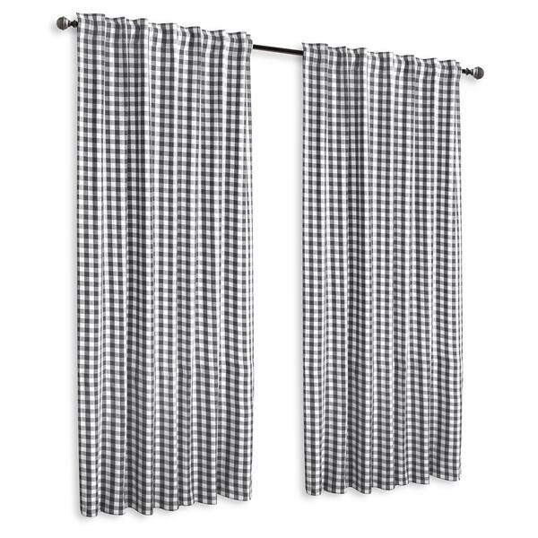 Shop Glamburg Gingham Check Plaid Farmhouse Window Curtains 2
