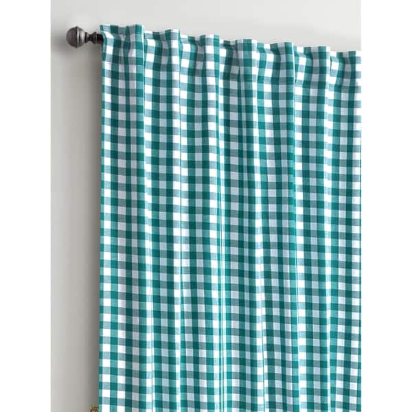 Shop Glamburg Gingham Check Plaid Farmhouse Window Curtains 2