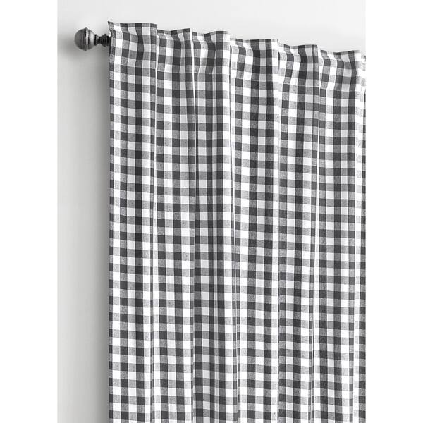Shop Glamburg Gingham Check Plaid Farmhouse Window Curtains 2