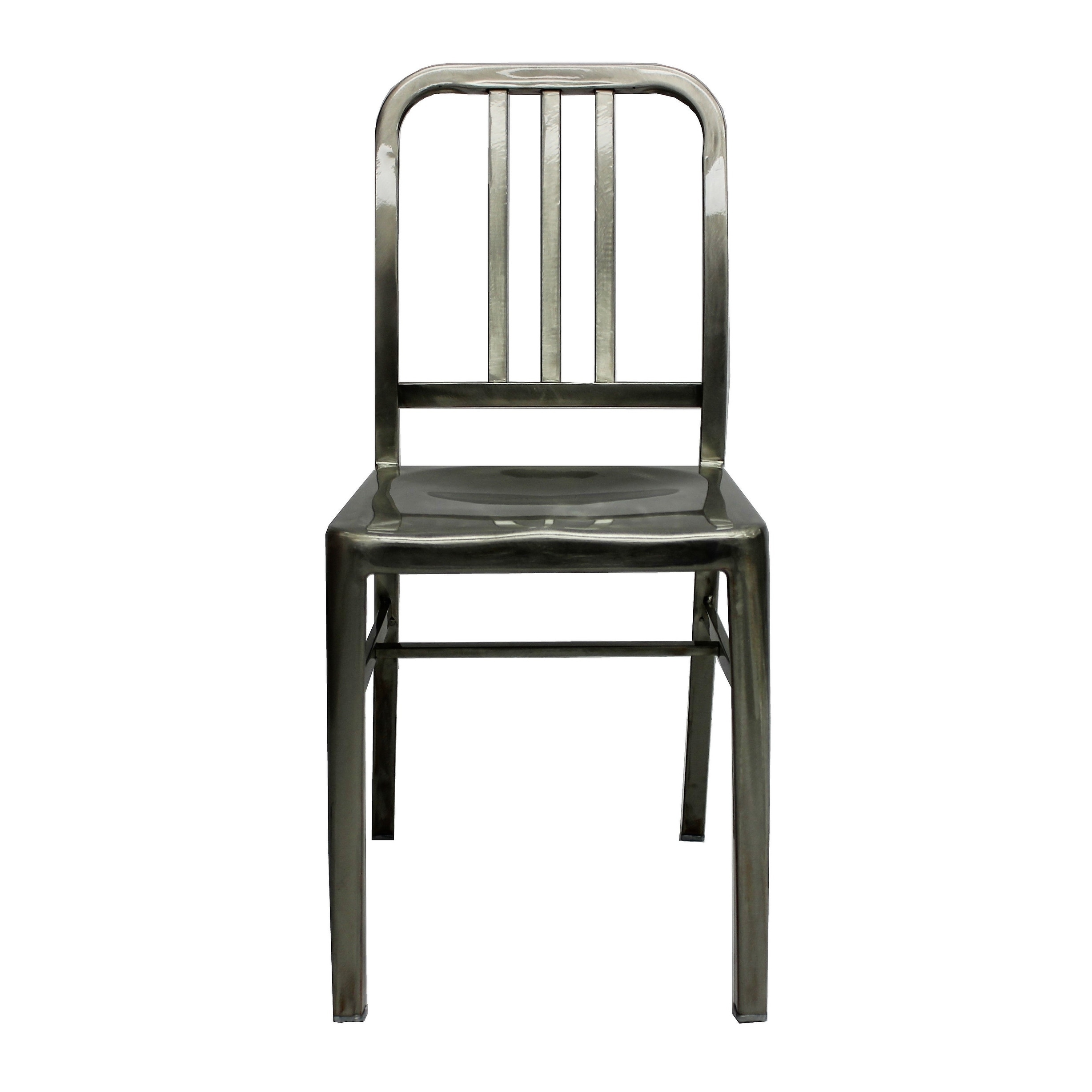 navy chair made of stainless steel