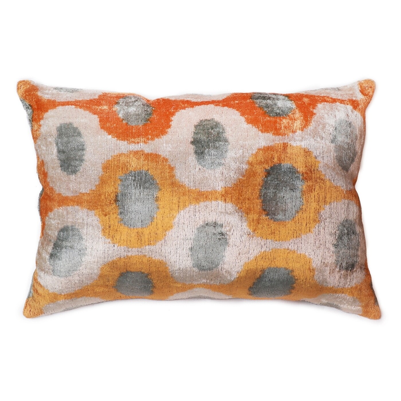Shop Pasargad Home Velvet Ikat Pillow 16 X 24 Gold Silver