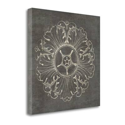 "Rosette VI Gray" By Wild Apple Portfolio, Giclee Print on Gallery Wrap Canvas