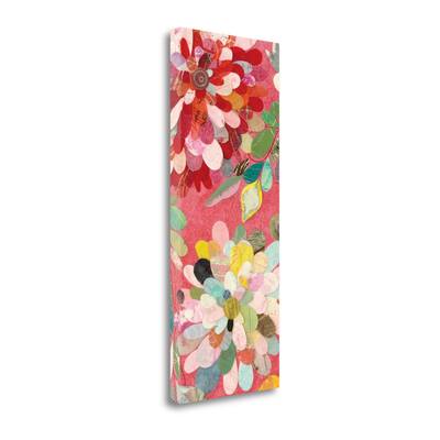 "Red And Pink Dahlia IV" By Candra Boggs, Giclee Print on Gallery Wrap Canvas
