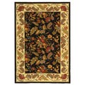 Safavieh Handmade Paradise Black Wool Rug - 3'9' x 5'9'