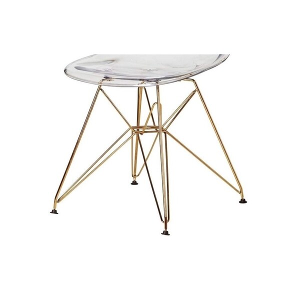 Acrylic chair gold online legs