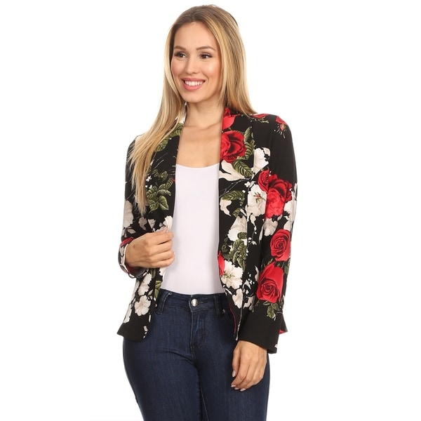 Women's Casual Pattern Print Blazer Jacket. Opens flyout.