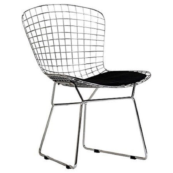 Black metal best sale wire chair