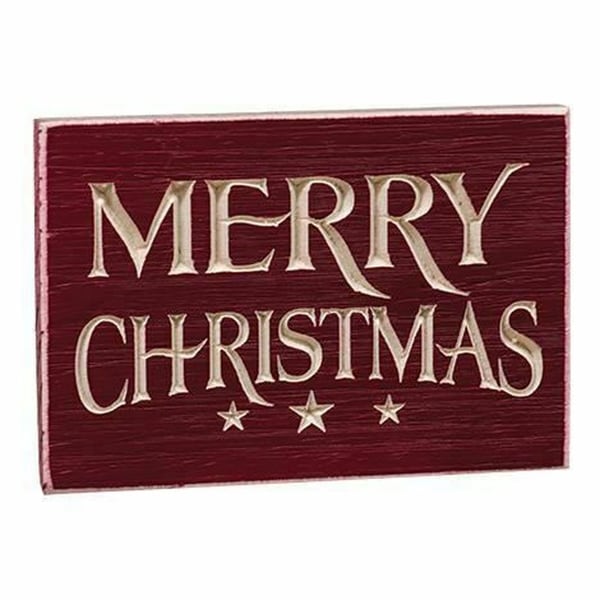 Shop Merry Christmas Engraved Wood Sign 8&quot; x 5.5&quot; - On Sale - Overstock - 30374644