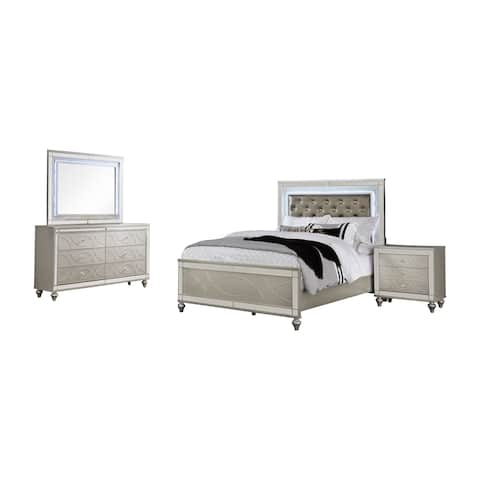 Furniture of America Briscoe 3-piece Bed with Nightstand and Dresser