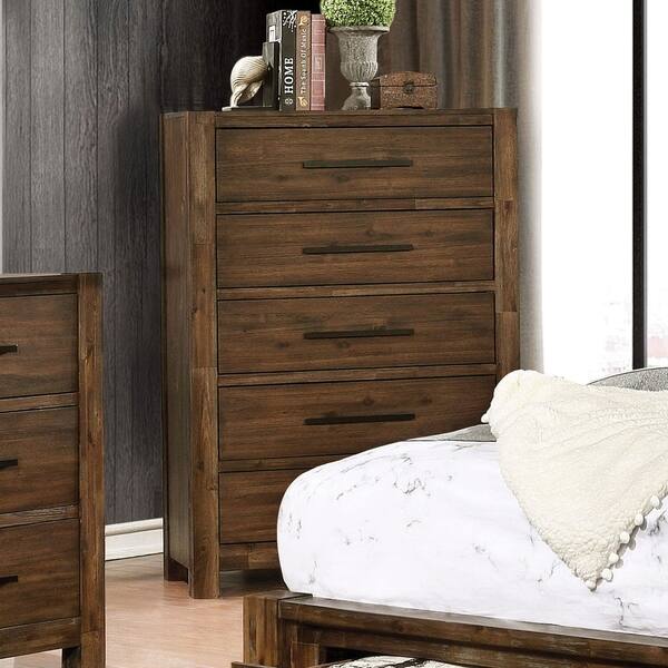 Shop Furniture Of America Pore Walnut 2 Piece Bed And Chest Set
