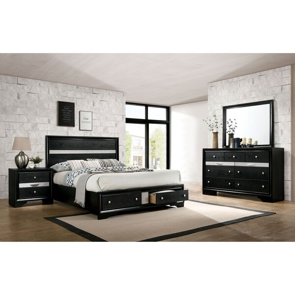 Silver Orchid Manzini 3-piece Bed with Nightstand and Dresser Set