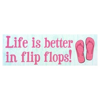 Life Is Better In Flip Flops Wood Sign 16" x 6" - Bed Bath & Beyond ...