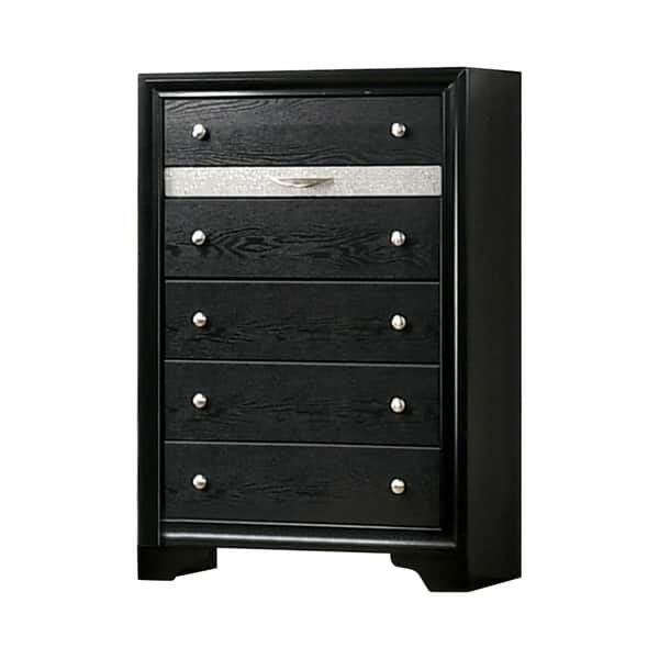 Shop Silver Orchid Balistrieri Black 2 Piece Nightstand And Chest