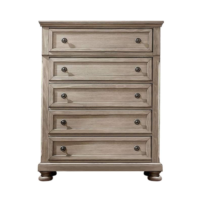 Nahkohe Transitional Grey Wood 2-piece Nightstand and Chest Set by Furniture of America