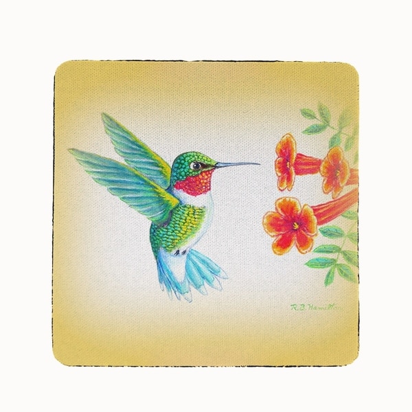 Set of (4) Hummingbird Coasters