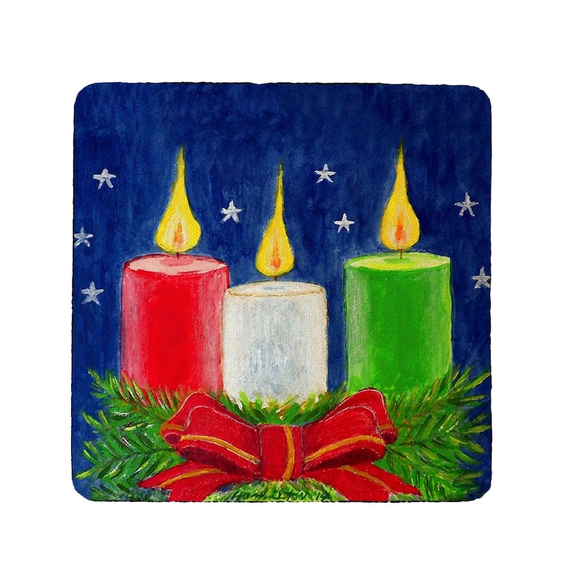 Christmas Candles Coaster Set of 4
