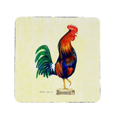 Blue Rooster Coaster Set of 4