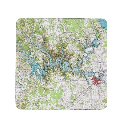 Tims Ford Lake, TN Nautical Map Coaster Set of 4