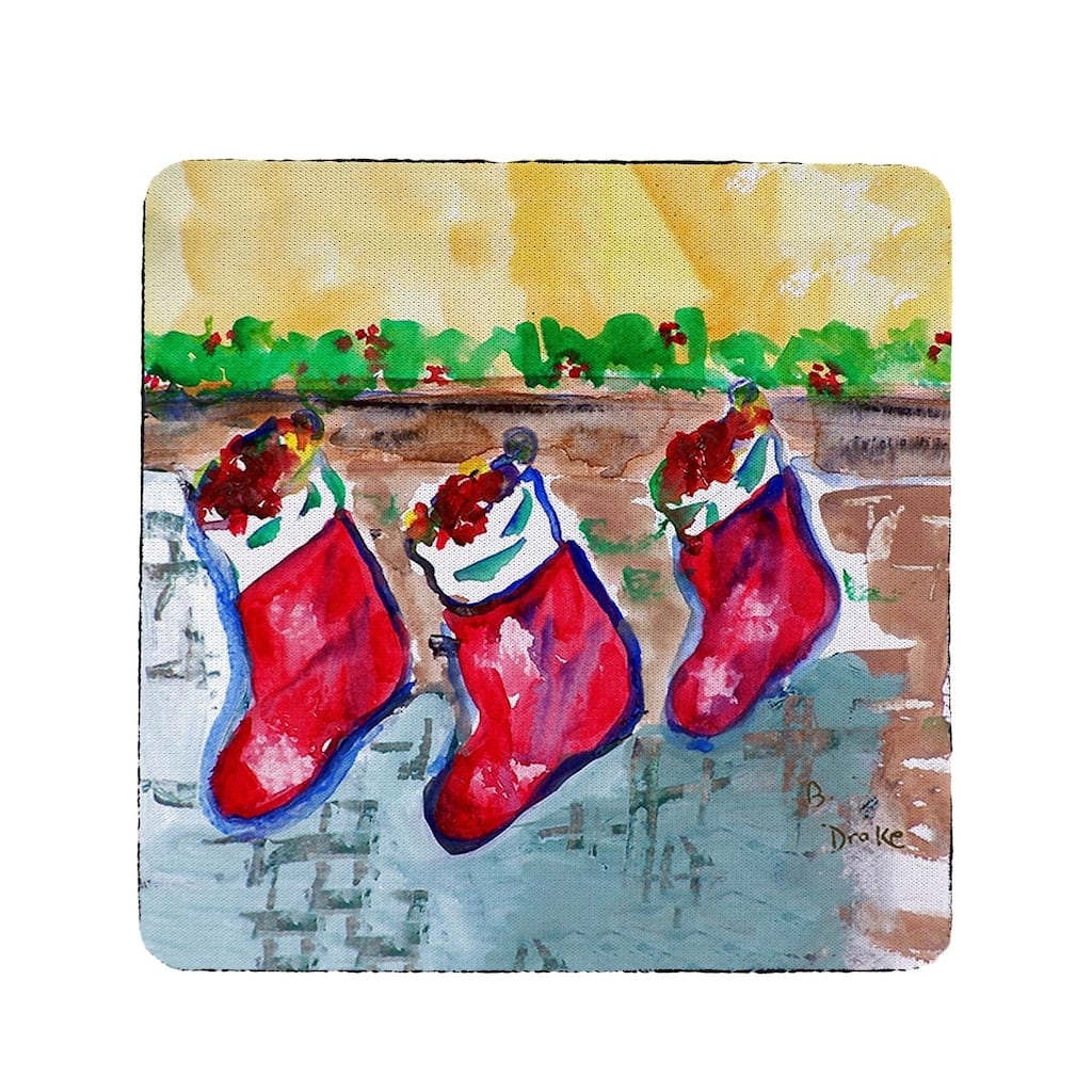 Christmas Stockings Coaster Set of 4