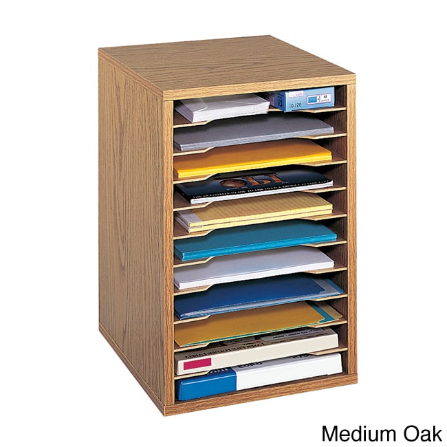 Safco Wood Vertical Desktop Sorter