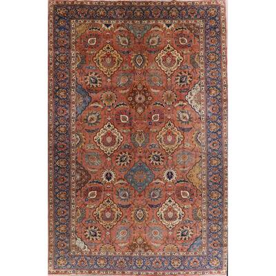 Antique Oversized Vegetable Dye Tabriz Persian Area Rug Hand-Knotted - 11'3" x 18'4"