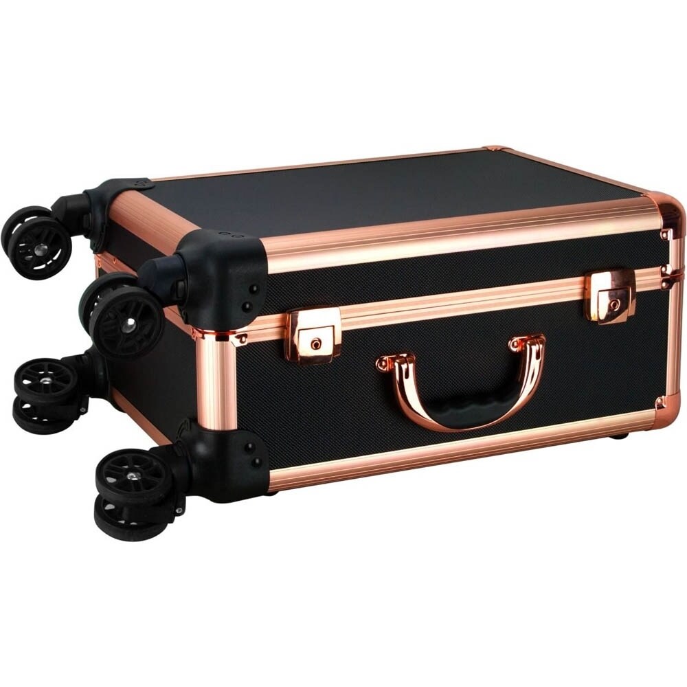 it luggage black and rose gold
