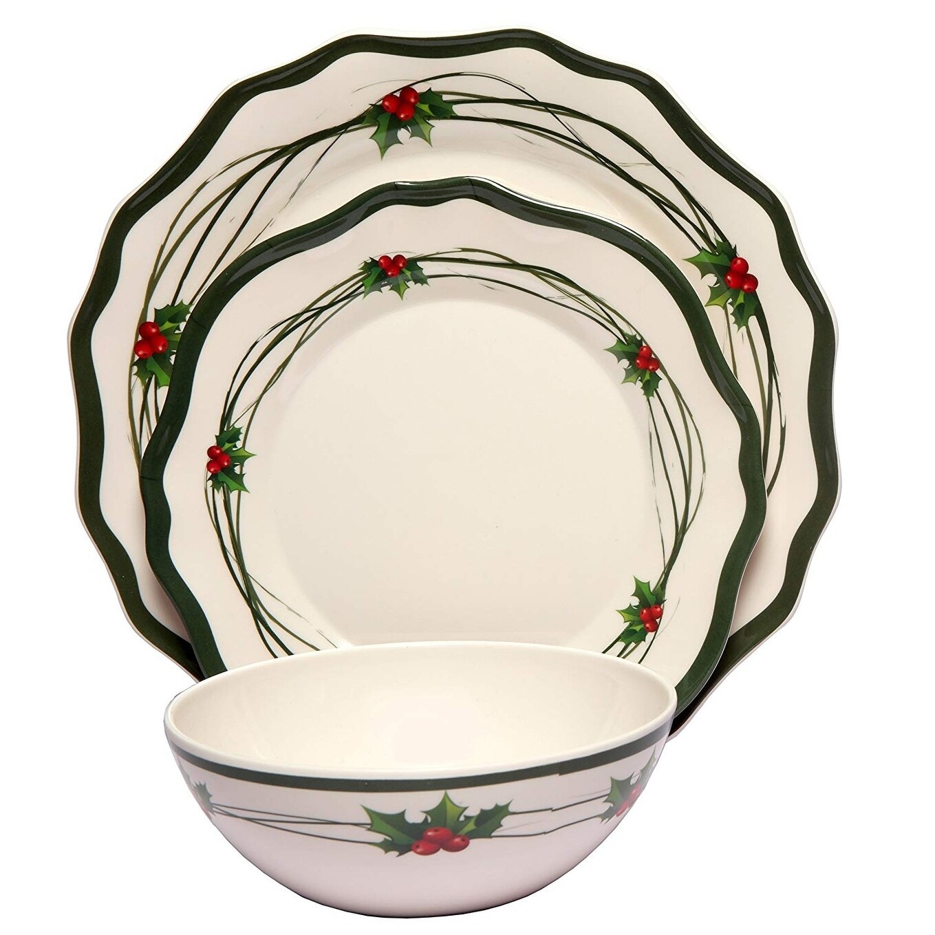 christmas melamine dinnerware