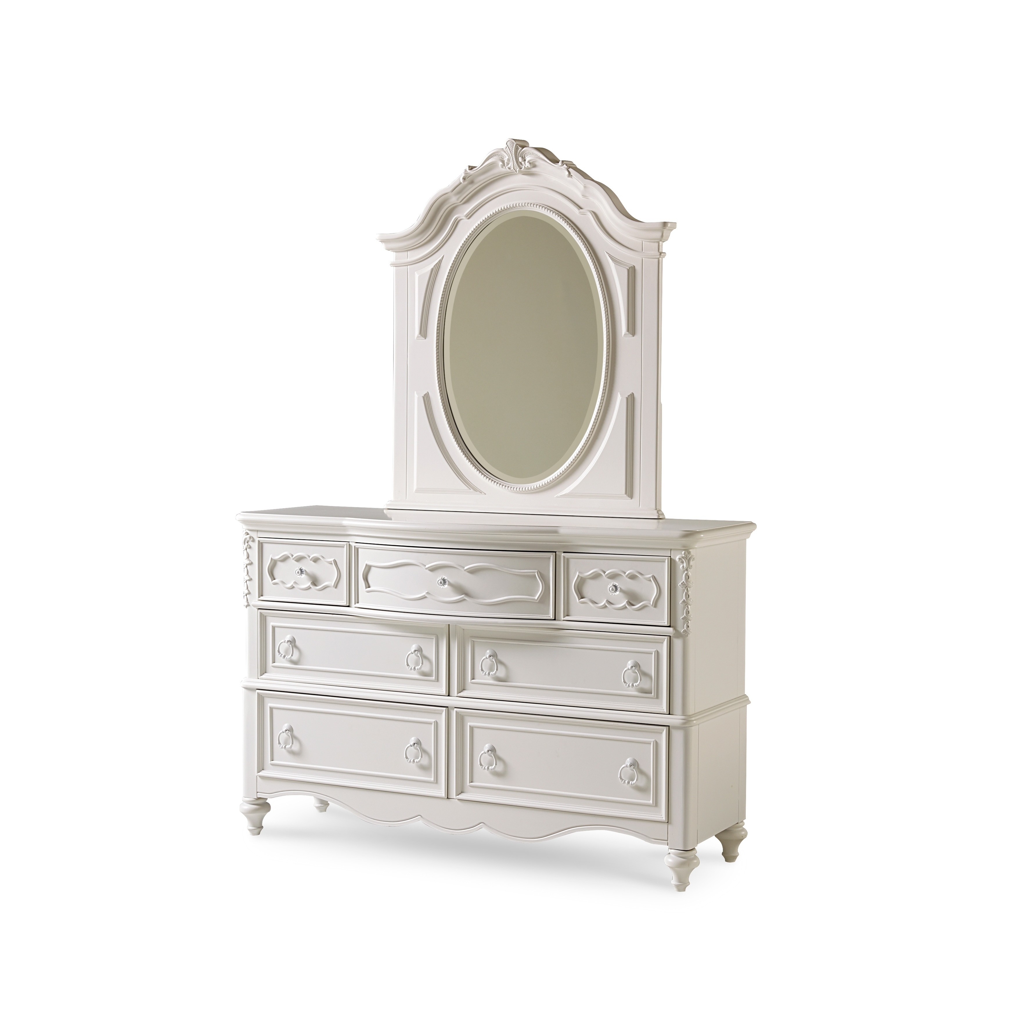 childrens white dresser with mirror