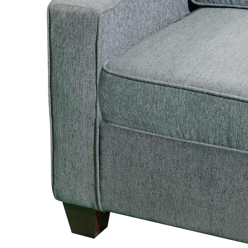 Cityscape Grey Casual Modern Upholstered Loveseat