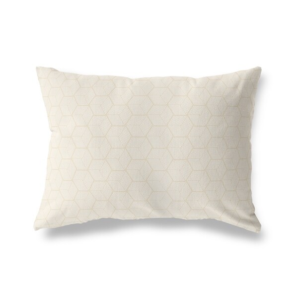 GEOCUBE OATMEAL Lumbar Pillow By Kavka Designs