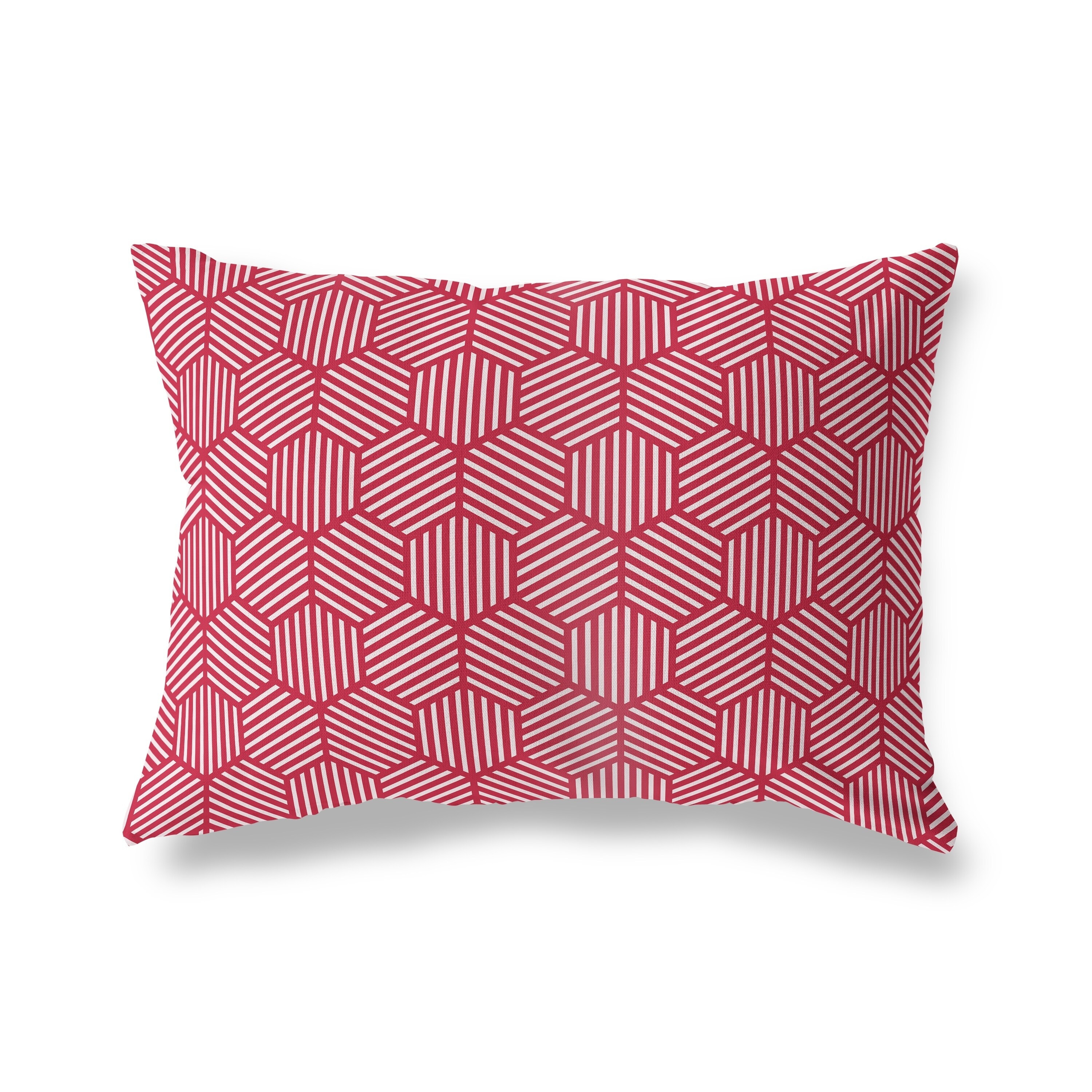 red lumbar pillows