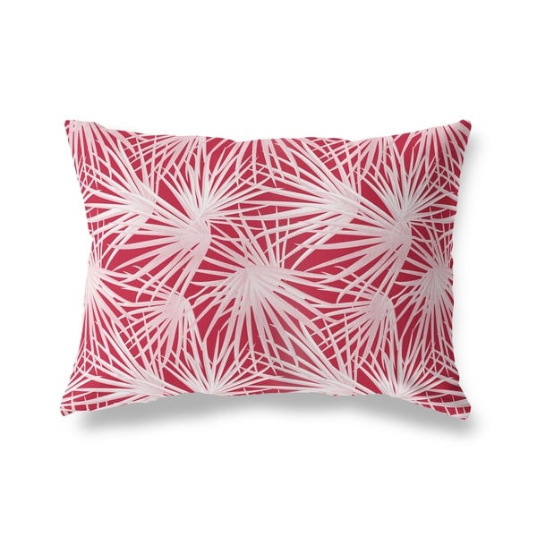 PALM BALM RED Lumbar Pillow By Kavka Designs