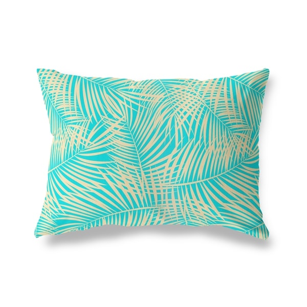 PALM PLAY TEAL Lumbar Pillow By Kavka Designs