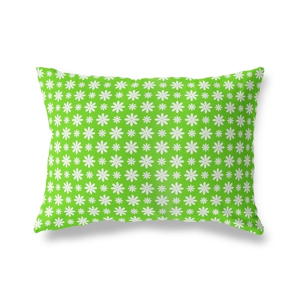 FLOWER SHOWER GREEN Lumbar Pillow By Kavka Designs