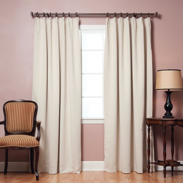 Aurora Home Pleated 84-inch Blackout Curtain Pair - 42 x 84 - Free