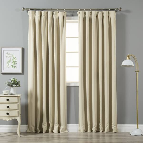 Shop Aurora Home Pleated 84 Inch Blackout Curtain Pair 42 X 84