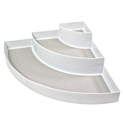 Non Slip 3 Tier Spice Rack Step Corner Shelf Organizer - For Kitchen, Refrigerator, Pantry, Cabinet, Cupboards, Countertops