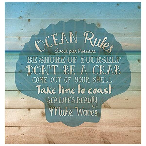 Open Ocean Rules Example Ocean Rules Seashell WoodundefinedSignundefined12