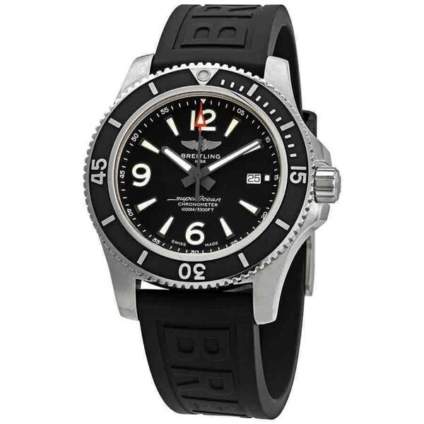 slide 1 of 1, Breitling Men's 'Superocean 44' Black Rubber Watch