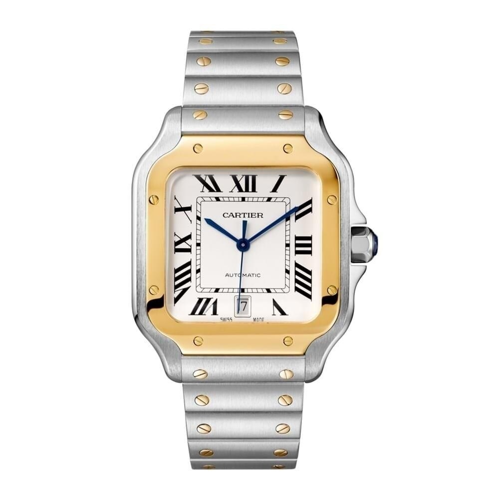 cartier men's stainless steel watch