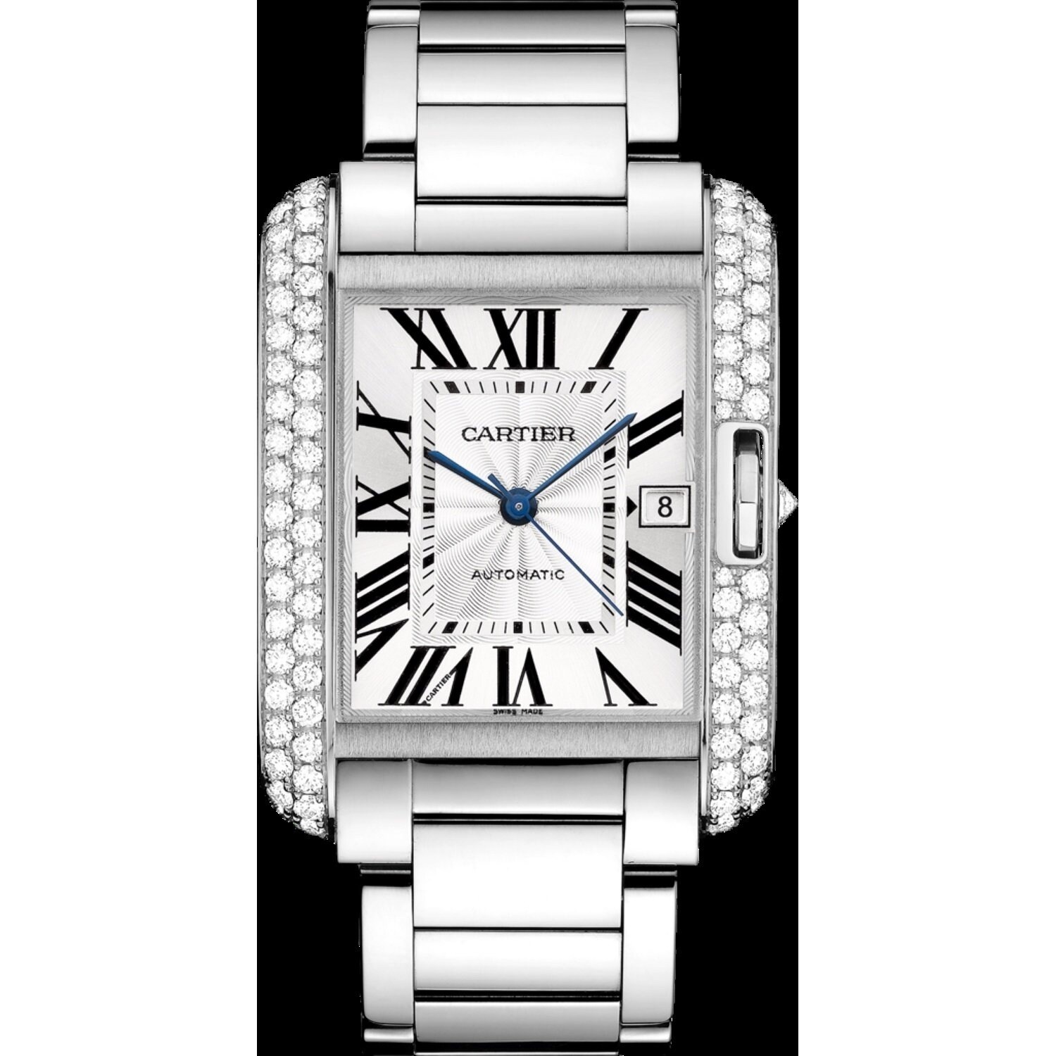 cartier men's stainless steel watch