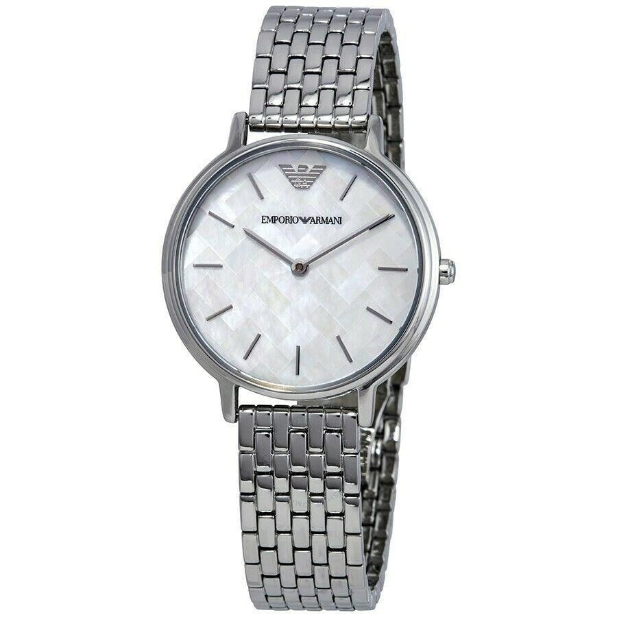 emporio armani stainless steel back water resistant
