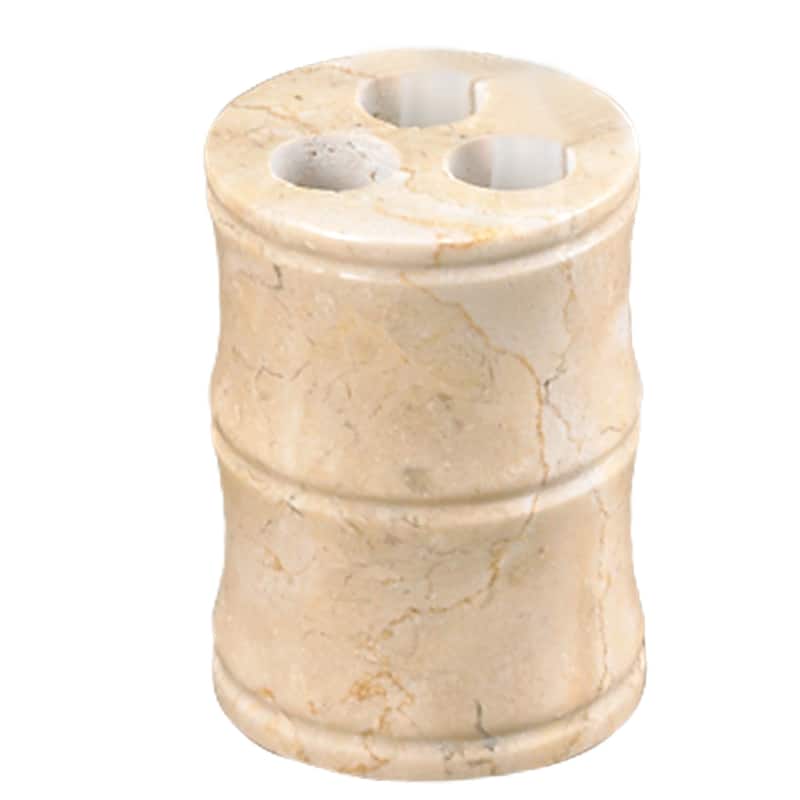 Creative Home Panda Collection Champagne Marble Toothbrush Holder, Tooth Brush Holder - Beige - Beige