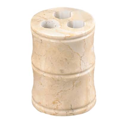 Creative Home Panda Collection Champagne Marble Toothbrush Holder, Tooth Brush Holder - Beige